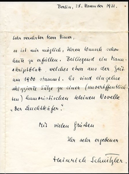 2 (1 eigenh. und 1 ms.) Briefe mit U.