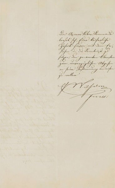 Brief mit eigenh. U. ("Eh. Wilhelm Fmlt").