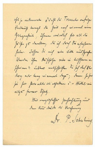 Eigenh. Brief mit U.