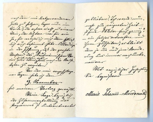 Eigenh. Brief mit U.