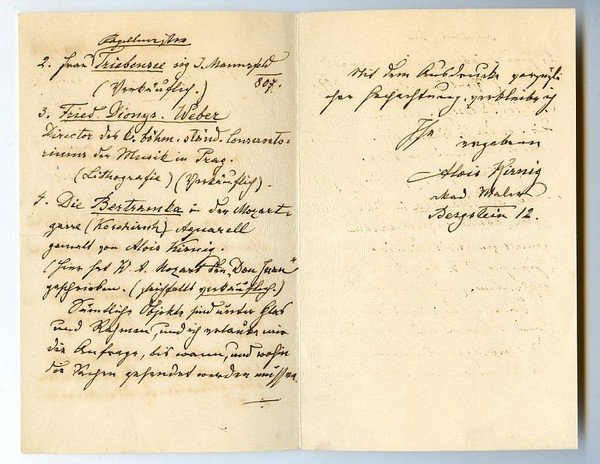 Eigenh. Brief mit U.