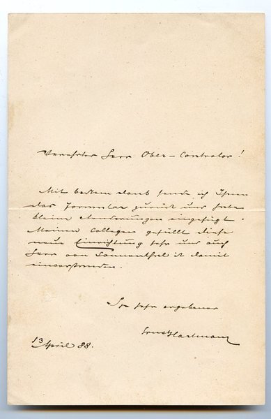 Eigenh. Brief mit U.