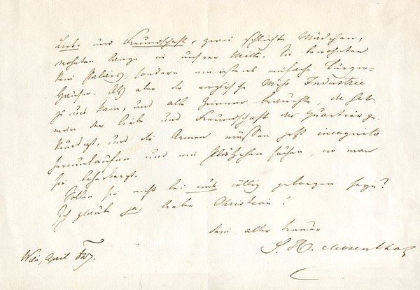 Eigenh. Albumblatt mit U. ("S. H[ermann] Mosenthal").