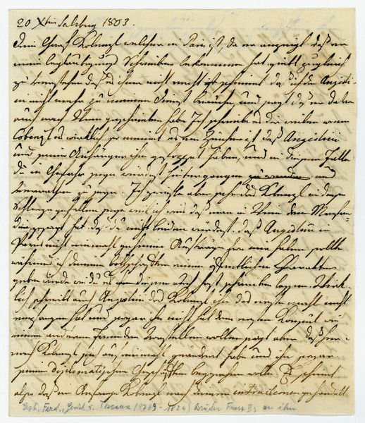 Eigenh. Brief ohne U.