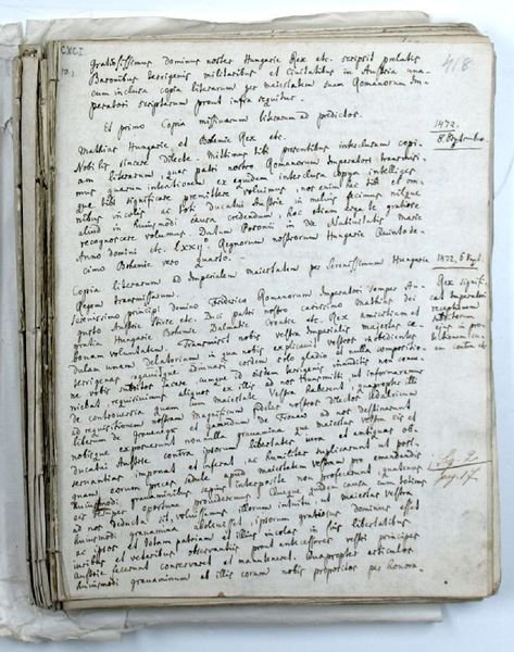 Ungarn (Matthias Corvinus) 1473 (1472)-1477 [.] Erblande . Manuscript.