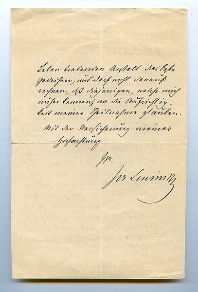 Eigenh. Brief mit U.