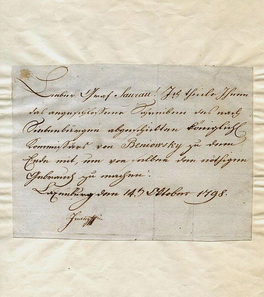 Schreiben mit eigenh. U.