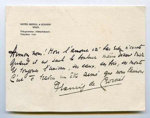 Eigenh. Albumblatt mit U.