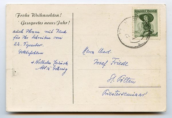 Eigenh. Bildpostkarte mit U.