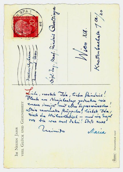 Eigenh. Bildpostkarte mit U. ("Heimito").