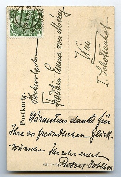 Eigenh. Bildpostkarte mit U.