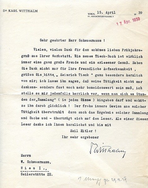 2 ms. Briefe mit eigenh. U.