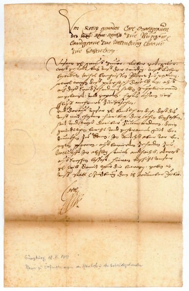 Brief mit eigenh. U. ("Carol").