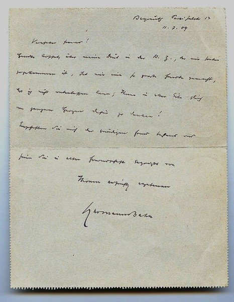 2 eigenh. Briefe mit U.