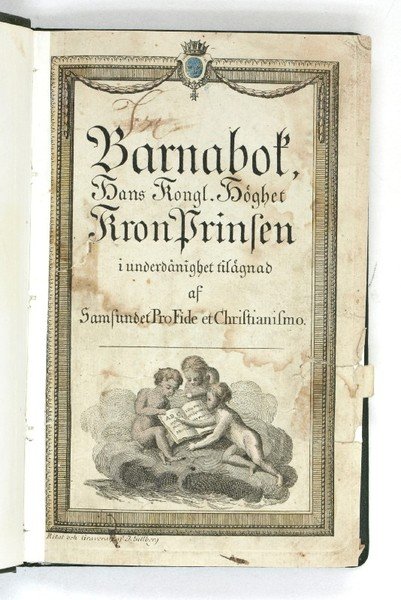 Barnabok, Hans Kongl. Höghet Kronprinsen i underdånighet tillägnad af Samfundet …