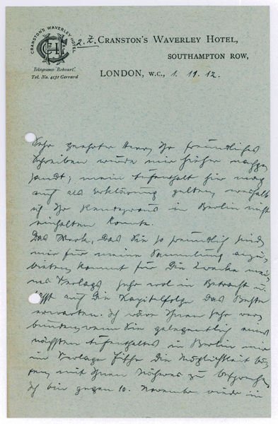 Eigenh. Brief mit U.