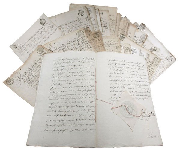 5 Pachtbriefe des Domkapitels Halberstadt mit eigenh. U.