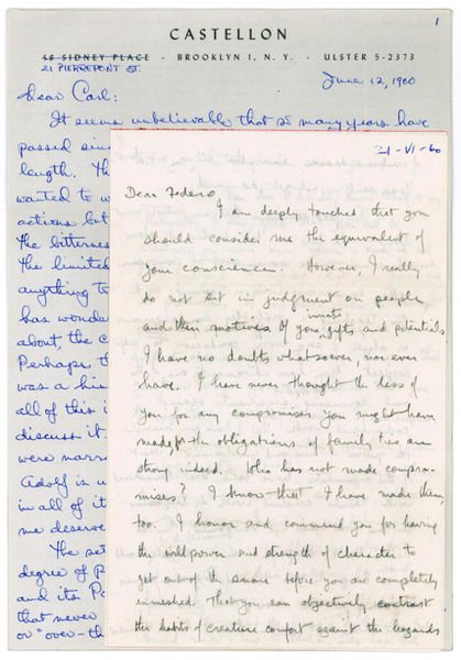 Eigenh. Brief mit U. ("Federo").