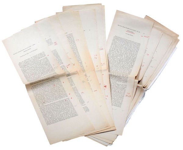 Corrected galley proofs for his biography "Johannes Reuchlin und sein …