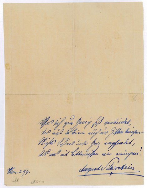 Eigenh. Albumblatt mit U.