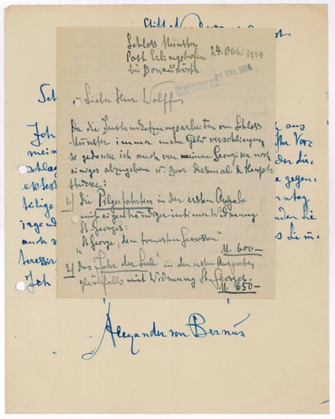 2 eigenh. Briefe mit U.