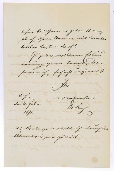 Eigenh. Brief mit U.