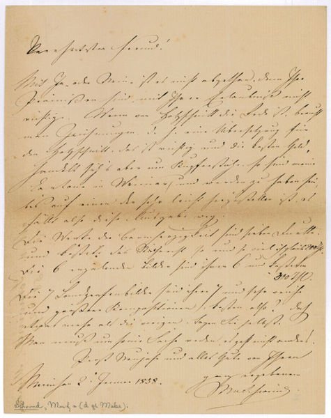 Autograph letter signed ("MvSchwind").