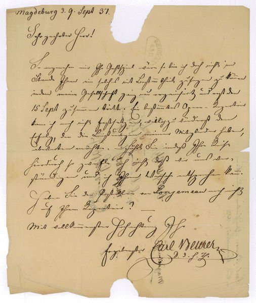 Eigenh. Brief mit U.