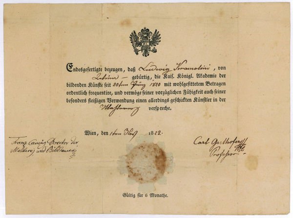 Gedrucktes und handschriftlich ausgefülltes Schriftstück mit U.