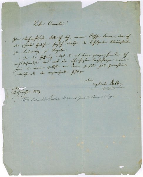 Eigenh. Brief mit U.