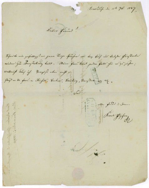 Eigenh. Brief mit U.