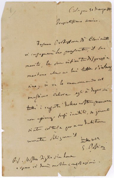 Autograph letter signed ("G. Rossini").