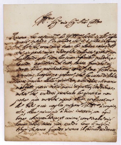 Eigenh. Brief mit U. ("Gio[vanni] Batt[ist]a Chizzola").