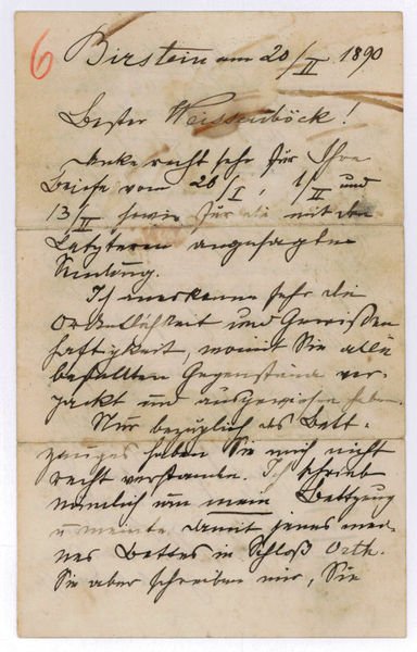 Eigenh. Brief mit U. ("Johann Orth").