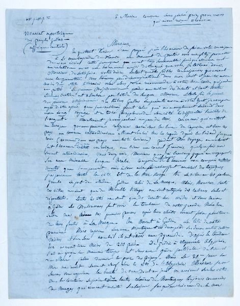 Autograph letter signed ("F. Léon des Avanchers, religieux capucin, Missionnaire …