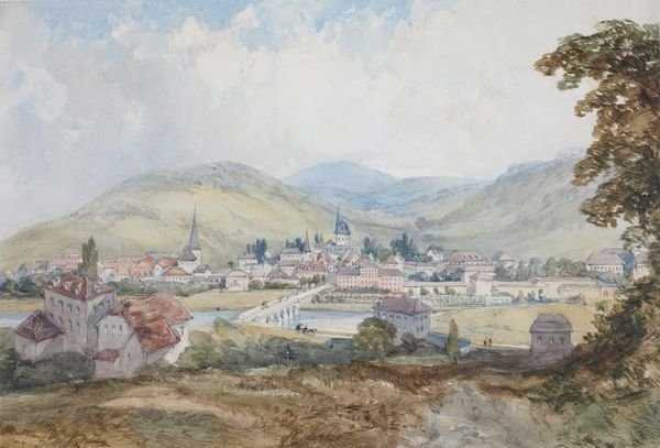 Ischel [!], Austria. Aquarell.