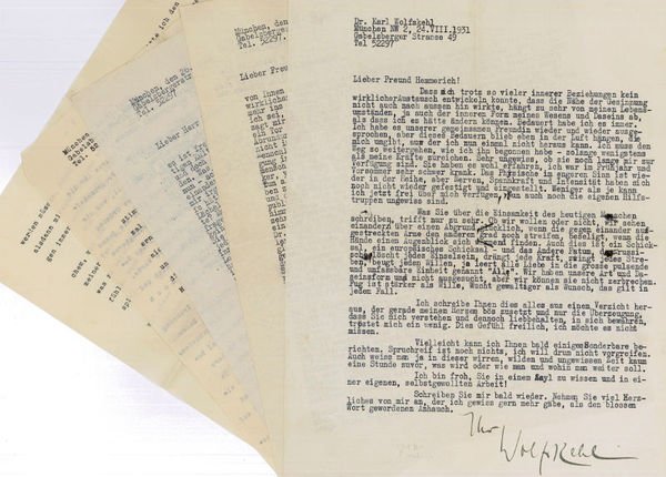 4 typed letters signed.
