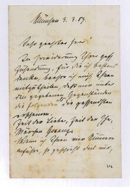 Eigenh. Brief mit U.