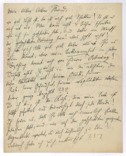 Autograph letter signed (initials).
