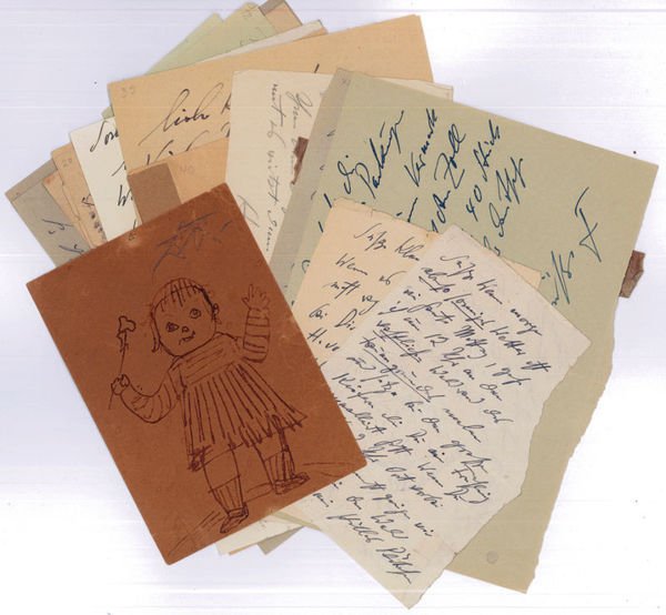 29 autograph messages and one autograph letter signed ("Dix"), two …