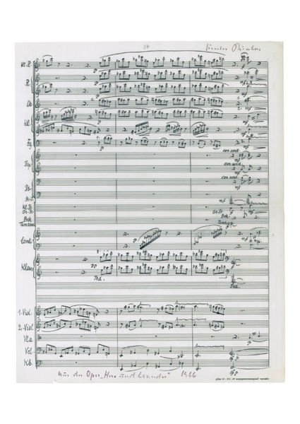 Eigenh. Musikmanuskript mit U.