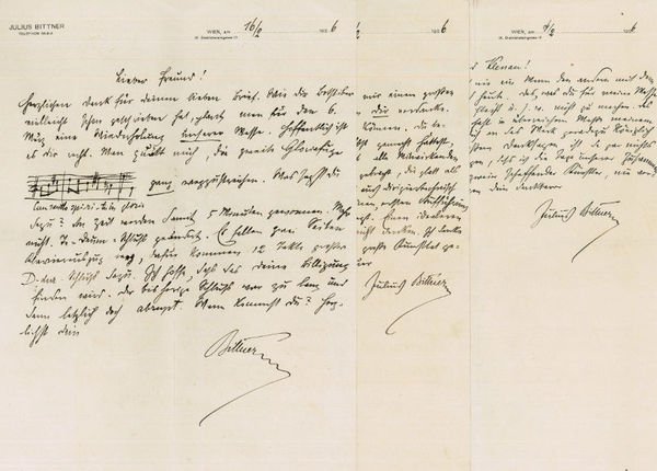 3 eigenh. Briefe mit U.