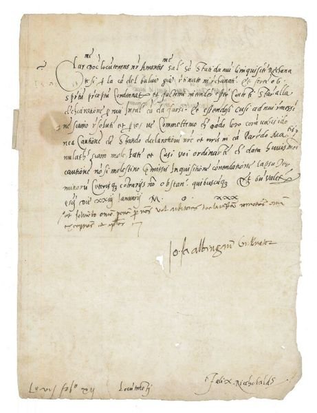 Brief mit 1½ Zeilen eigenh. Nachschrift und U.