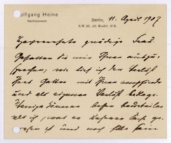 Eigenh. Brief mit U.