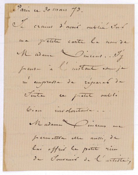 Autograph letter signed.