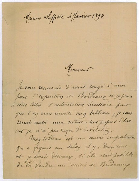 Autograph letter signed.