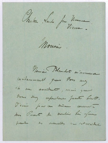 Autograph letter signed ("H. Foreau").