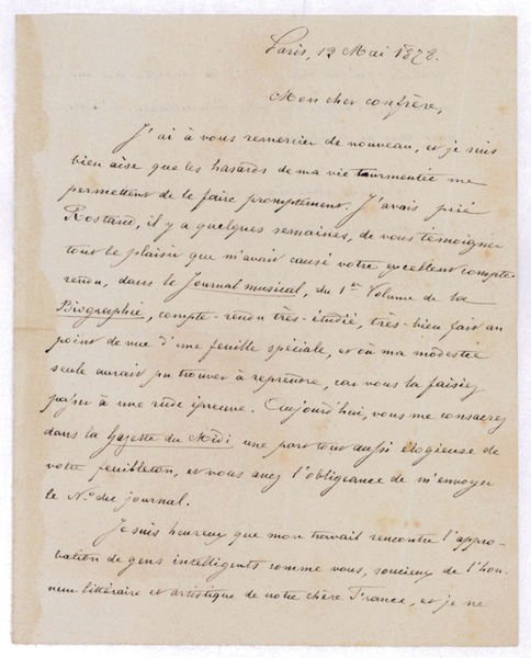 Autograph letter signed.