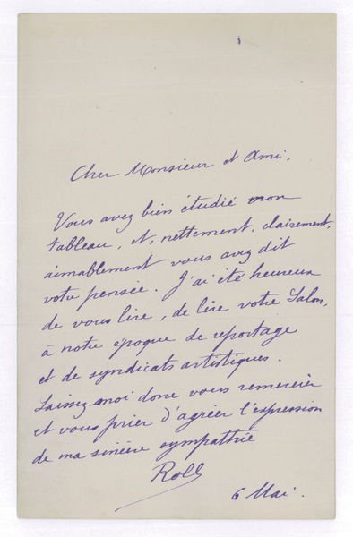 Autograph letter signed.