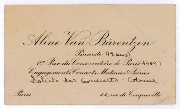 Lithographed visiting card.